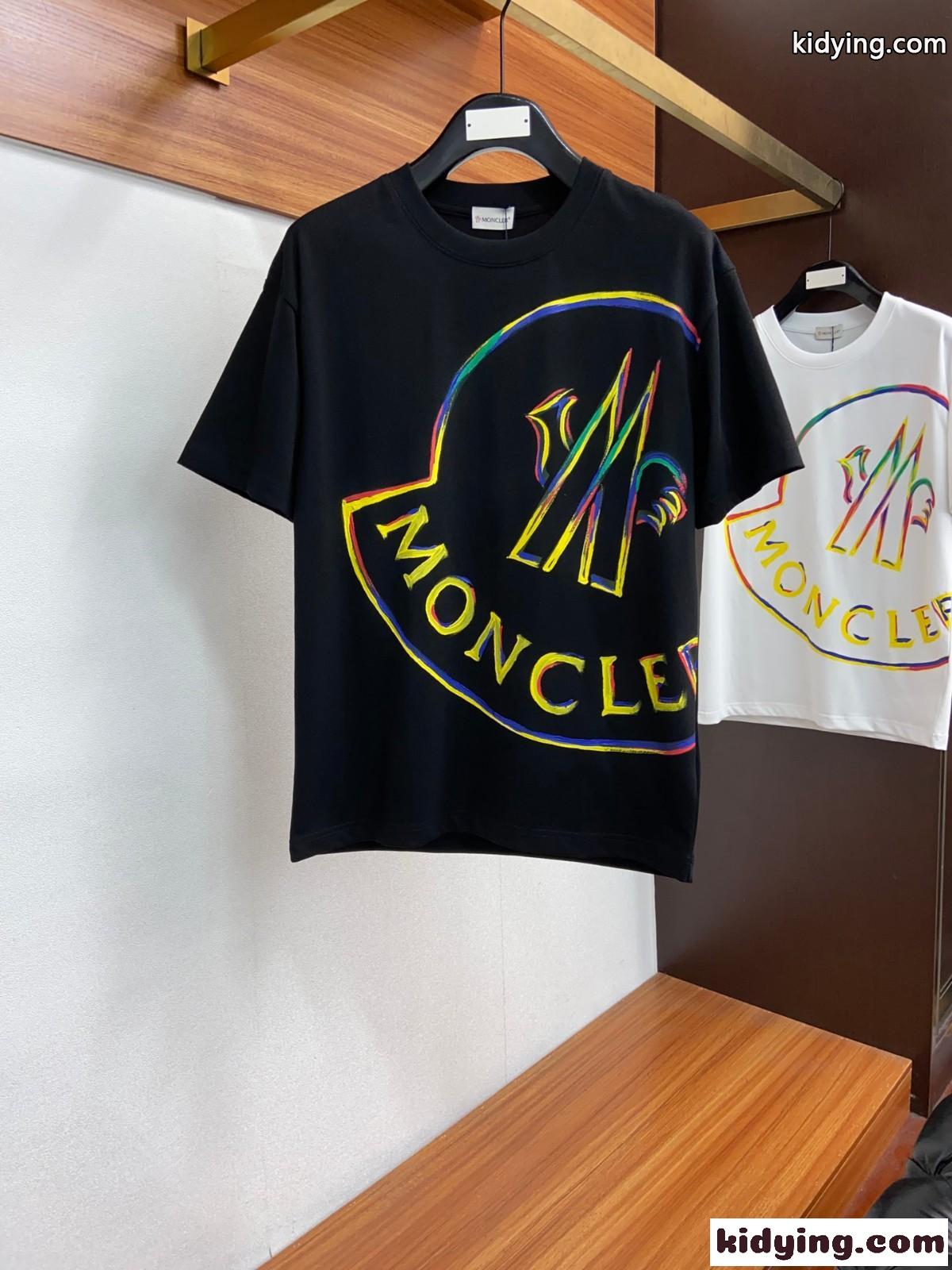 カジュアル プリント クルーネック モンクレール Tシャツ コピー 半袖 トップス-2