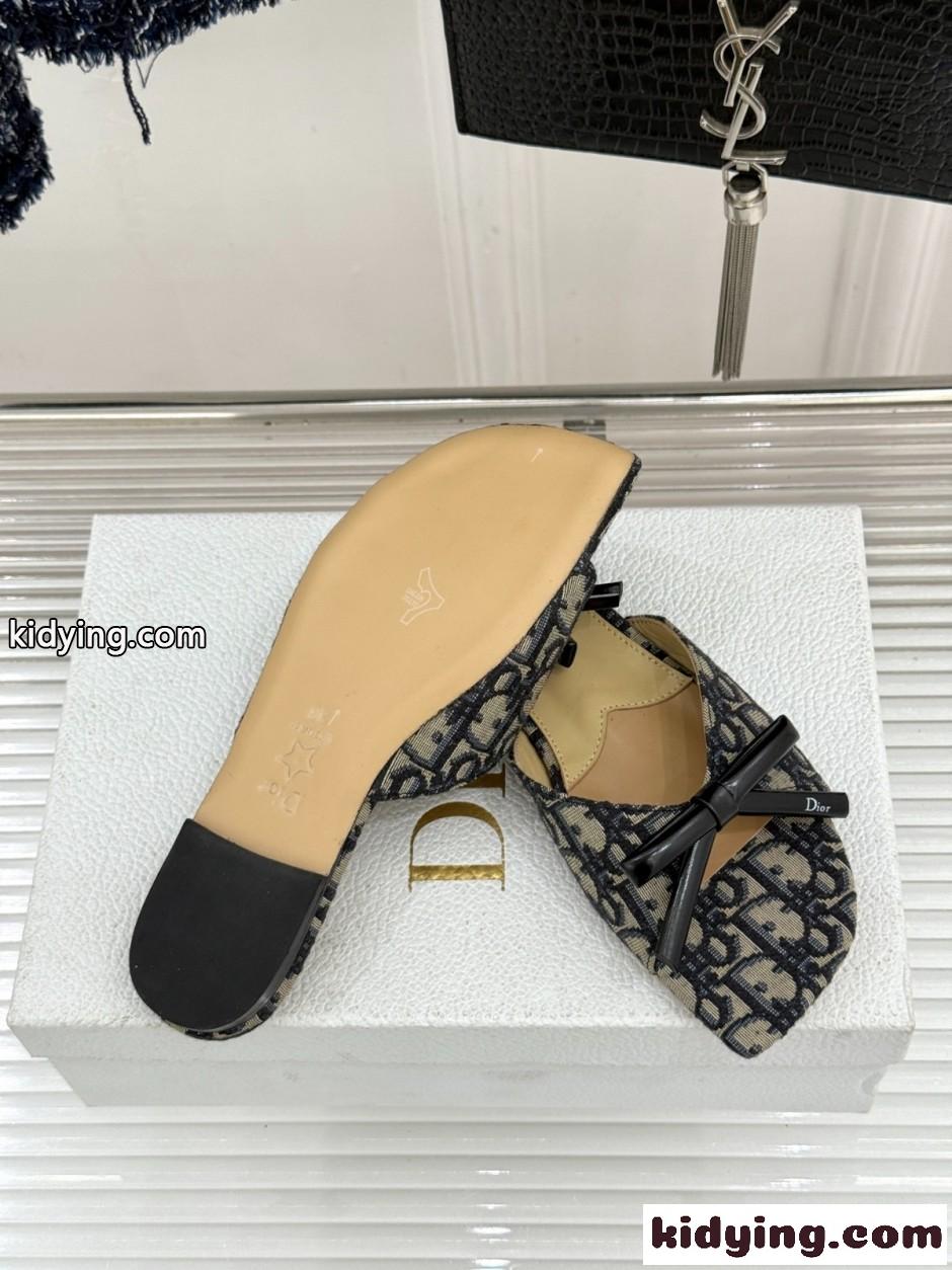 人気 クリスチャン・ディオール サンダル コピー Dior Bow スライド-4