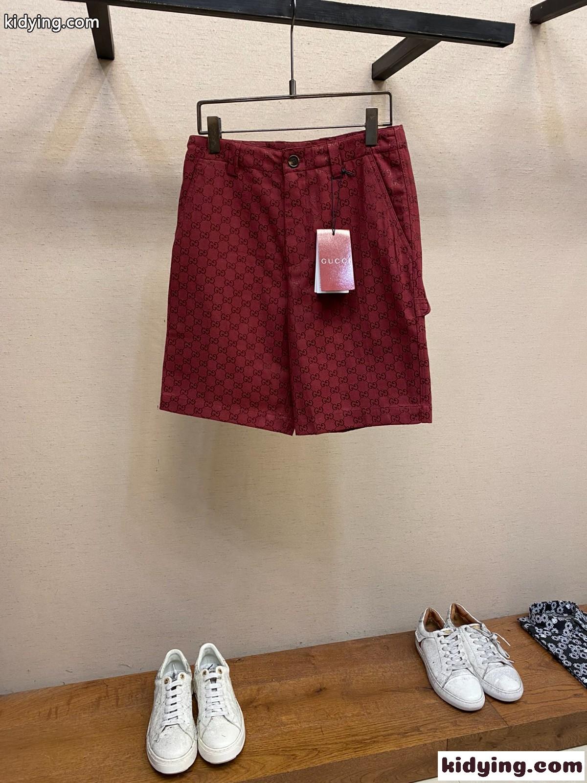 GGキャンバス ショートパンツ グッチ パンツ コピー ショーツ レッド-1
