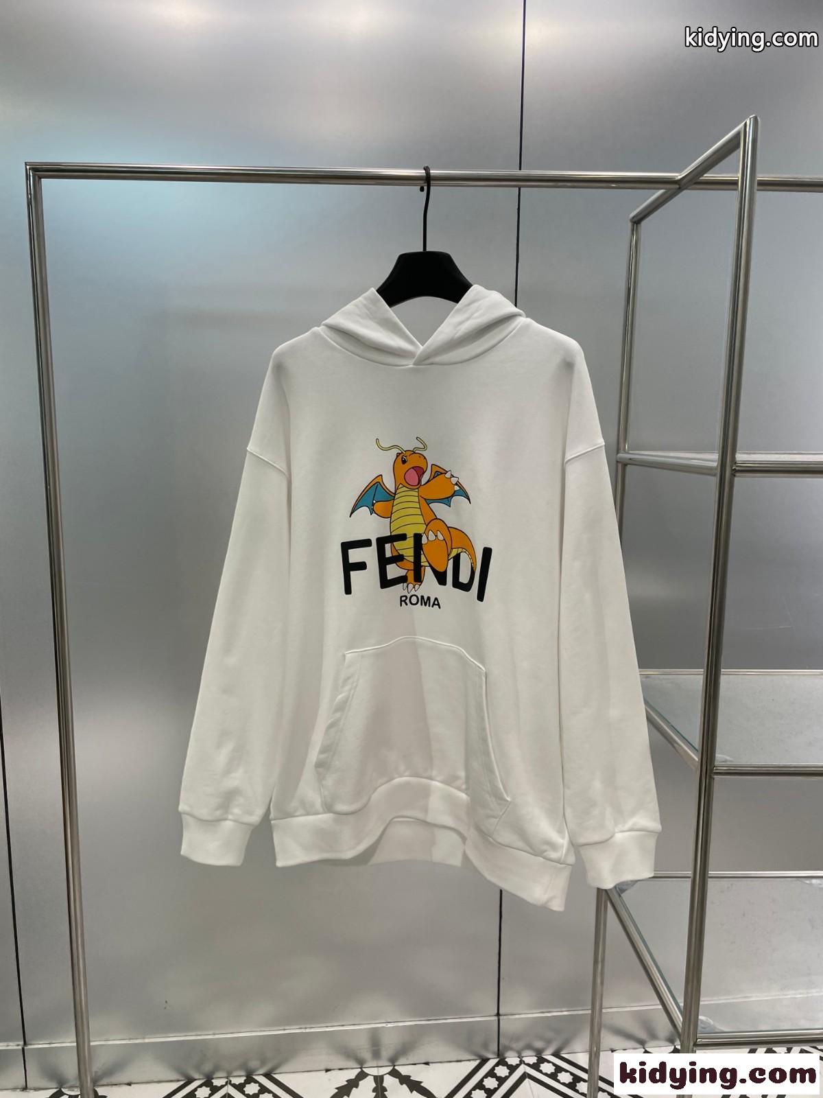 FENDI x FRGMT x POKEMON スウェットシャツ フェンディ パーカー コピー ホワイト-0