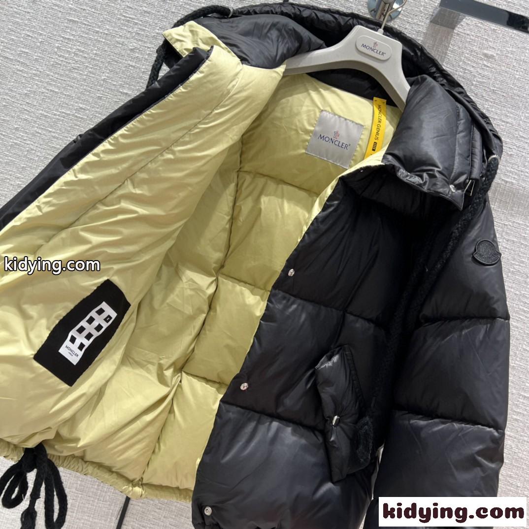 MONCLER 1952 ショート モンクレール ダウンジャケット コピー フード付 カジュアル アウター ブラック-0