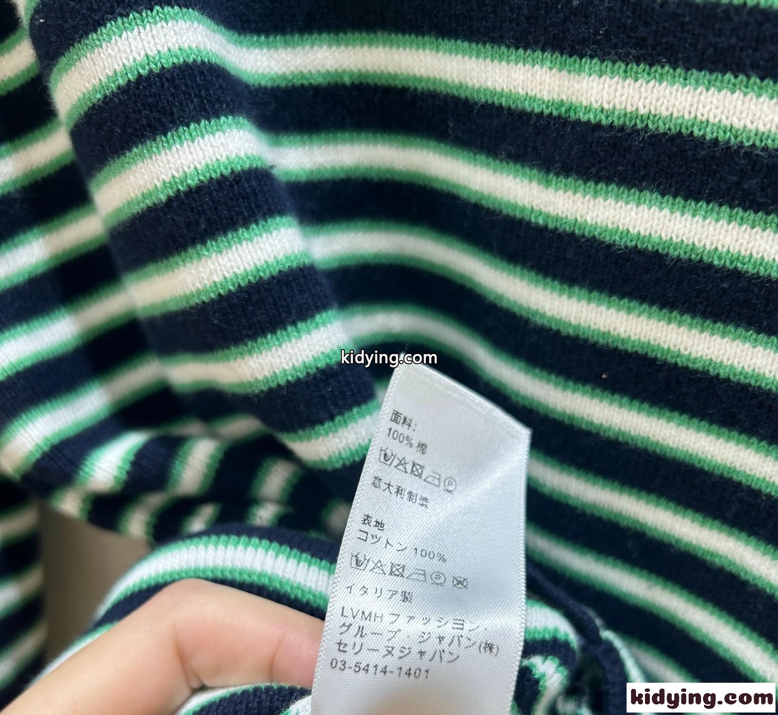 カジュアル ボーダー柄 長袖 ポロシャツ セリーヌ ニット コピー コットン-5