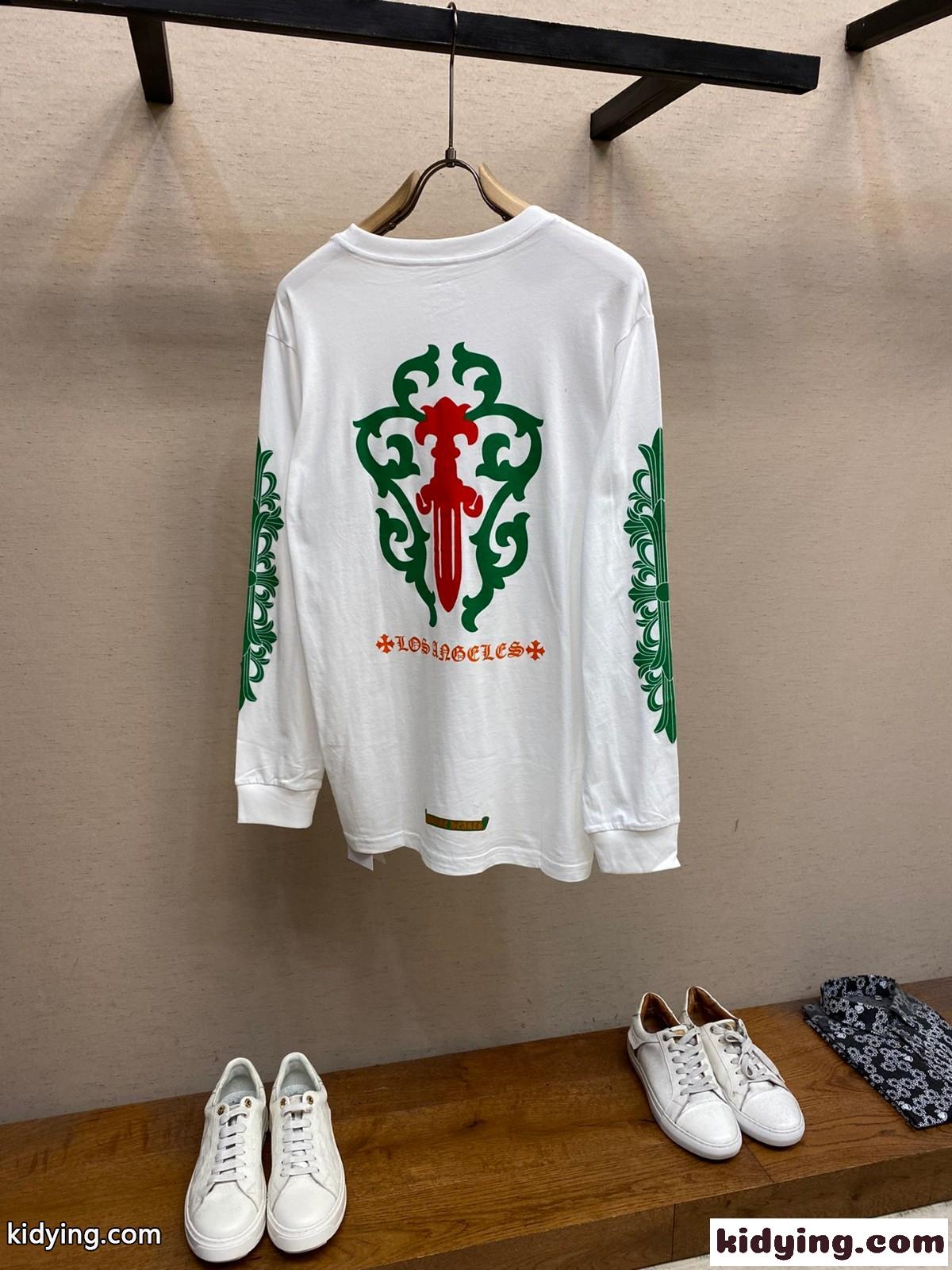クロムハーツ Tシャツ コピー 男女兼用 人気 カジュアル 長袖Tシャツ-1