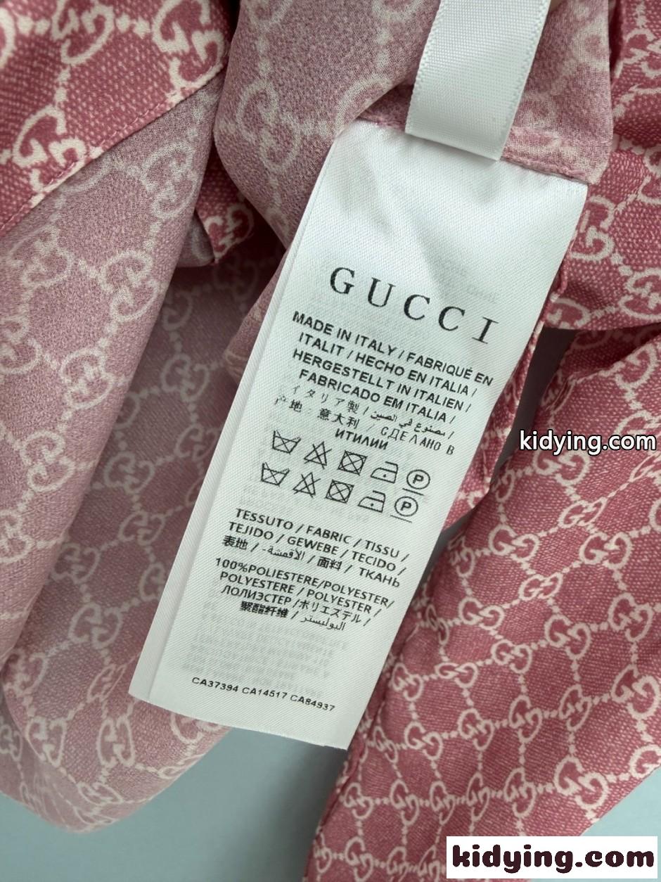 GGモノグラム ボウタイ ブラウス グッチ シャツ 偽物 レディース-4