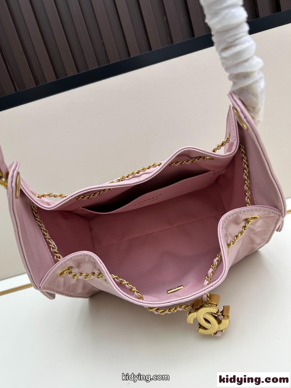 CHANEL25 ホーボーバッグ スモール シャネル バッグ コピー ピンク-4