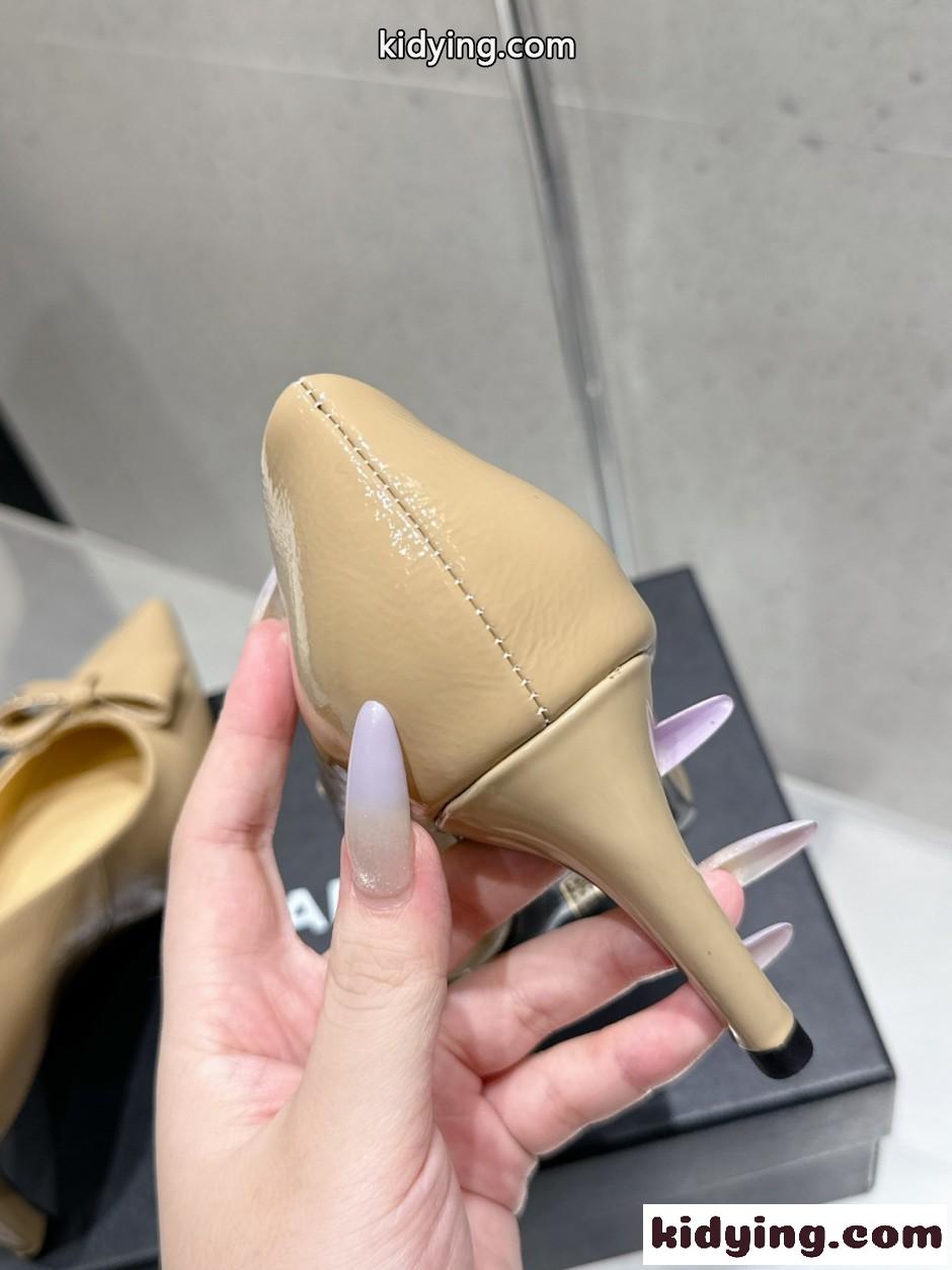 洗練された エレガント パンプス シャネル シューズ スーパーコピー ベージュ-3