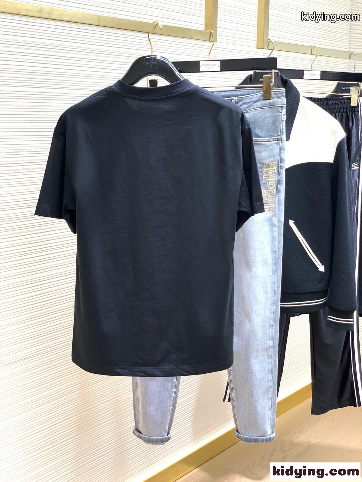 シンプル おしゃれ クルーネック ロゴ プリント ケンゾー Tシャツ コピー ブラック-1