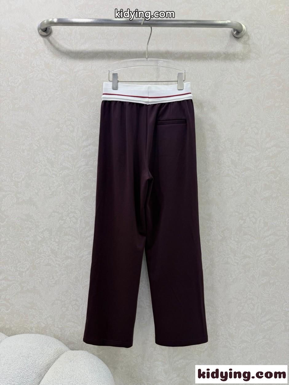 ロゴウエスト ワイドスウェットパンツ アレキサンダーワング パンツ コピー パープル-3