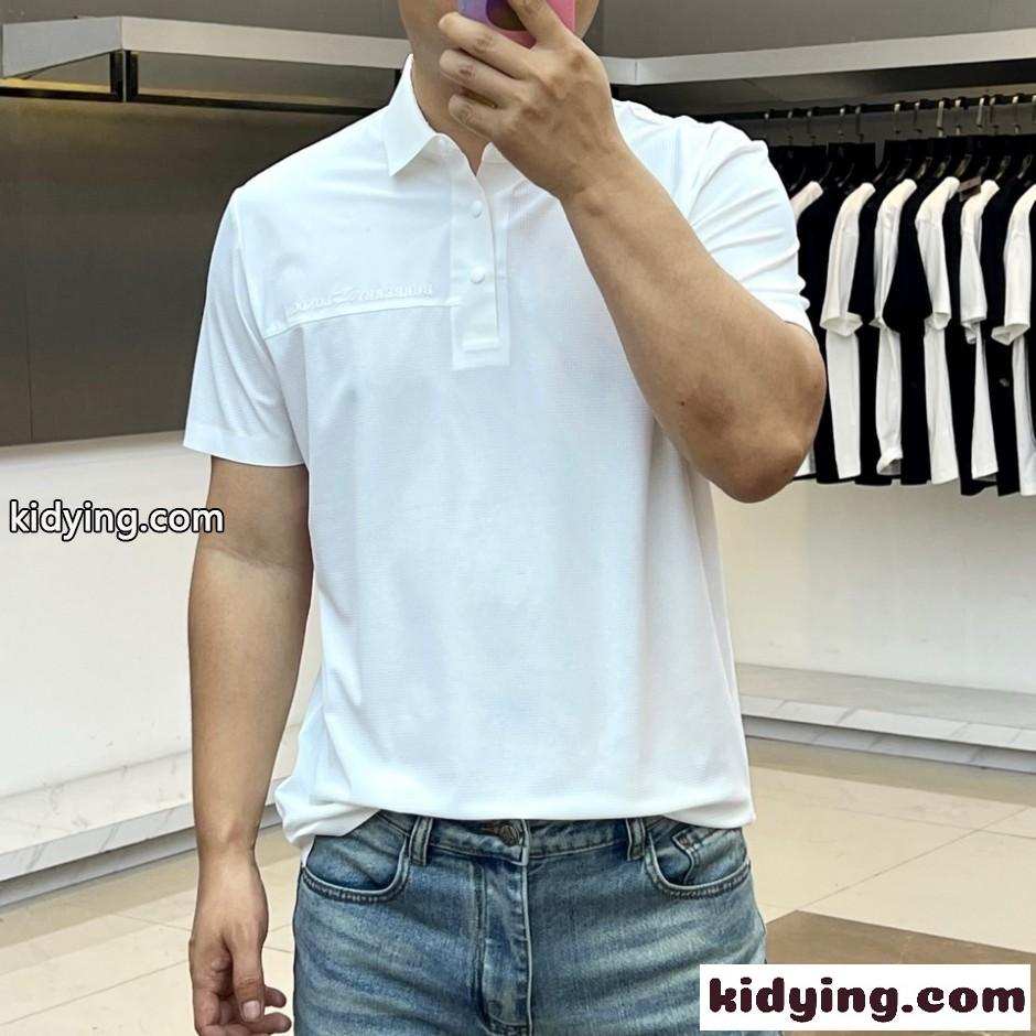 シンプル 洗練された バーバリー Tシャツ 偽物 半袖ポロシャツ ホワイト-0