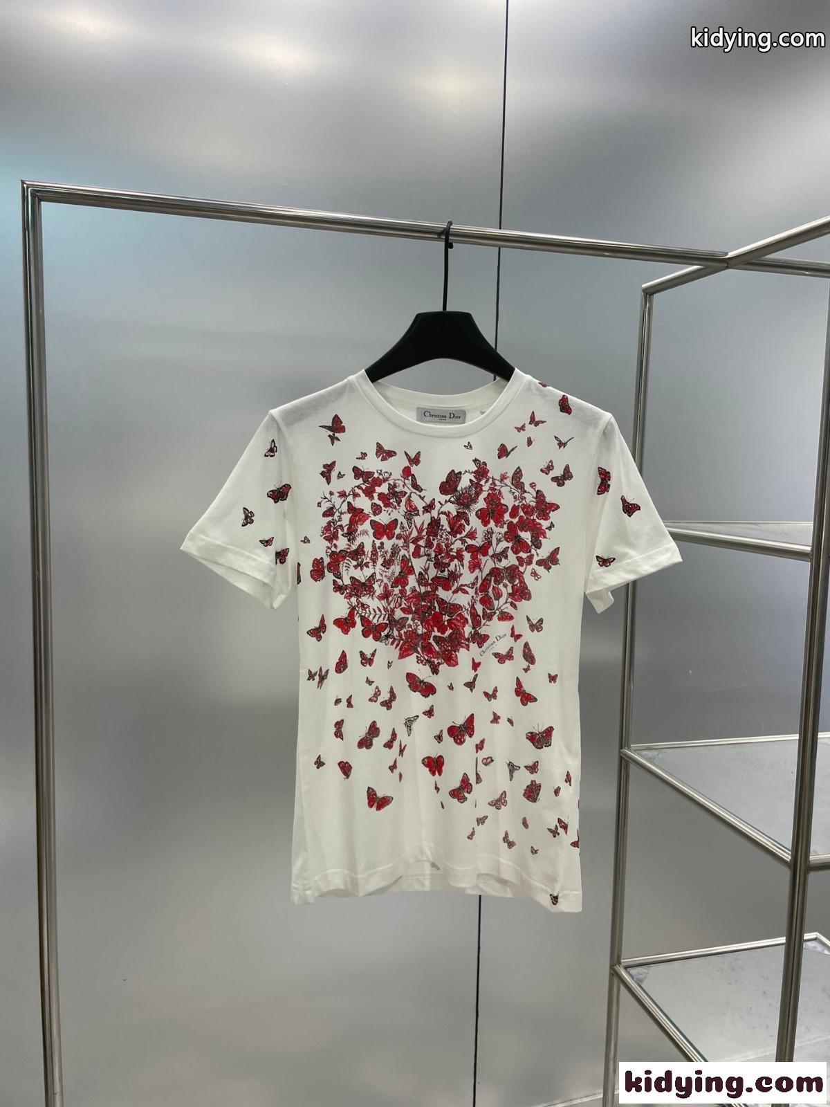 カジュアル クルーネック クリスチャン・ディオール Tシャツ コピー 半袖Tシャツ-1