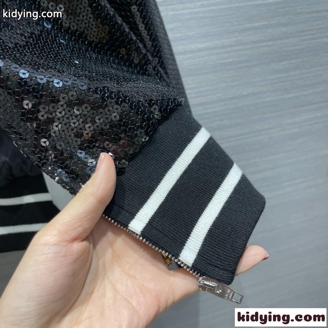 スタイリッシュ おしゃれ スパンコール 柔らかい 快適 セリーヌ アウター レディース コピー ロゴ ジャケット-3