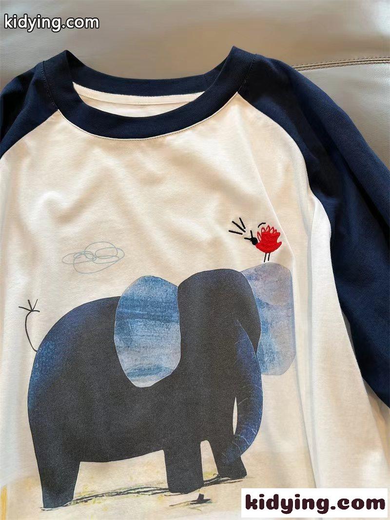 オーバーサイズ 可愛い プリント 人気 ミュウミュウ 半袖tシャツ コピー カジュアル バイカラー-1
