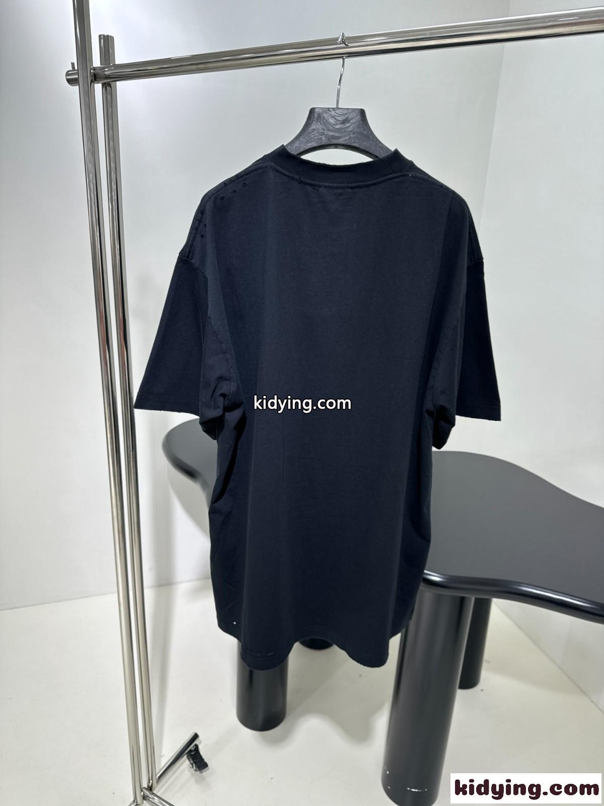 オーバーサイズ AGAICNELAB 半袖Tシャツ バレンシアガ Tシャツ コピー ブラック-1
