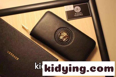 ヴェルサーチェVERSACE トランペットジッパー財布 ェルサーチェ 財布 人気 コピー カスタム版の小さな牛革の柔らかい肌触りはストレスがない-0