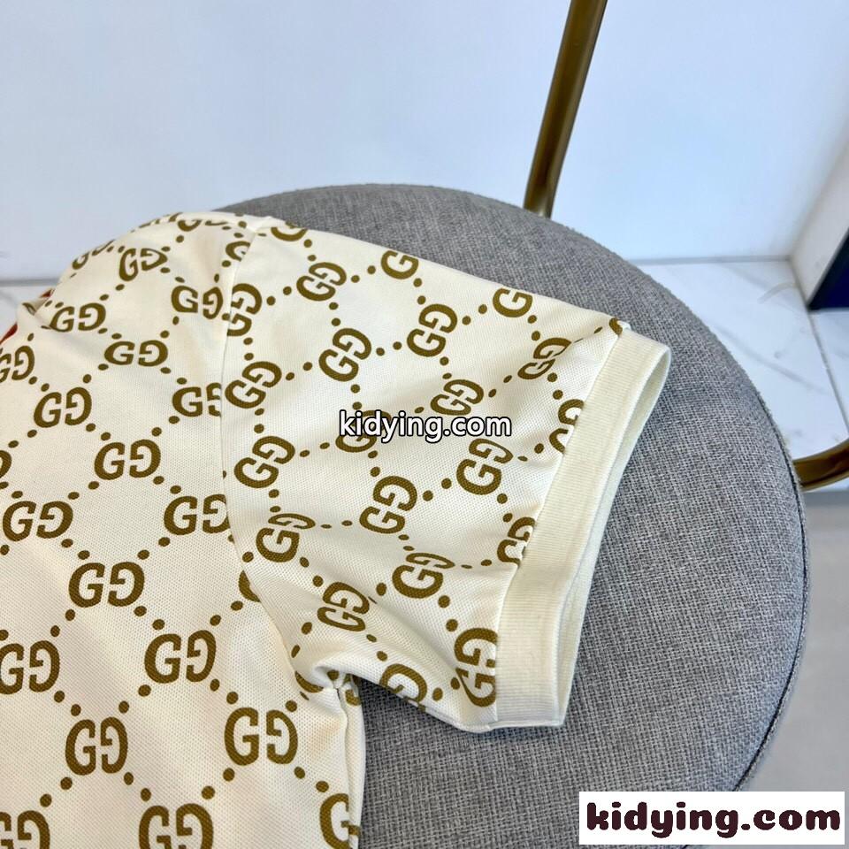 グッチ Tシャツ コピー メンズ 人気 GG ストレッチ コットン ポロシャツ-4