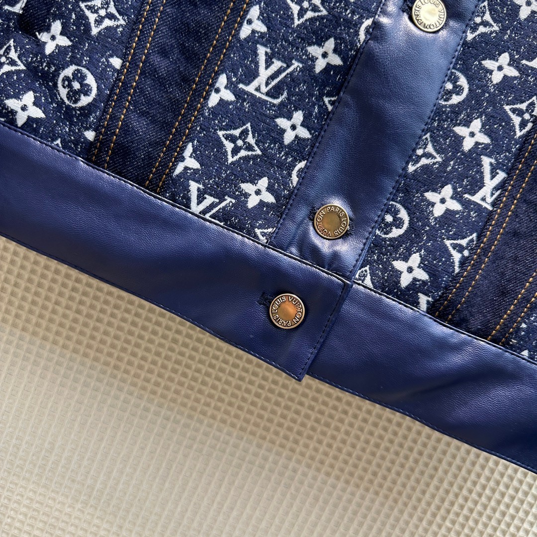 24AW LVNight 人気モノグラムデニムジャケット ルイヴィトン ジャケット 偽物-4
