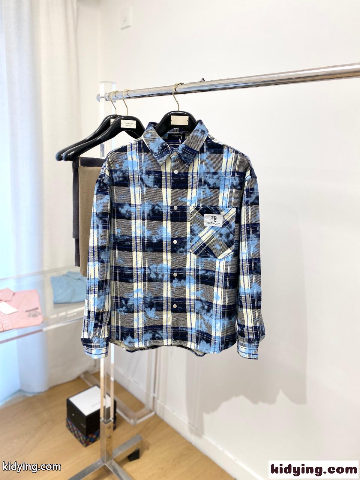 定番 カジュアル チェック柄 ジバンシィ シャツ 偽物 長袖シャツ-0