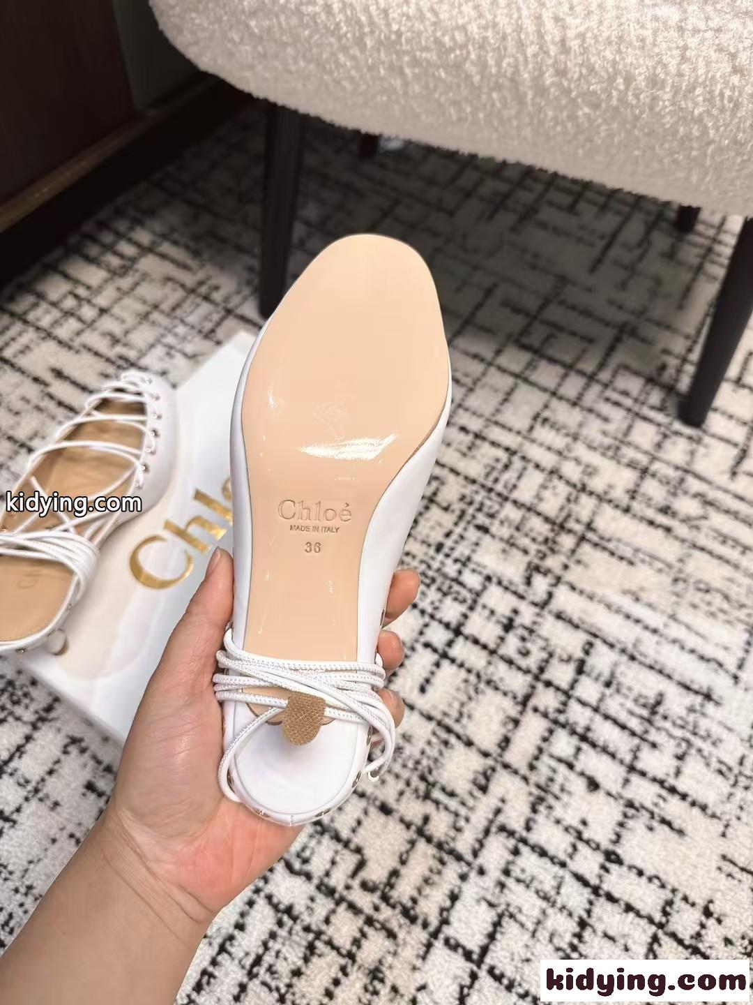 注目される 大人気 CHLOÉ GHILLIESパンプス スーパーコピー ホワイト-4