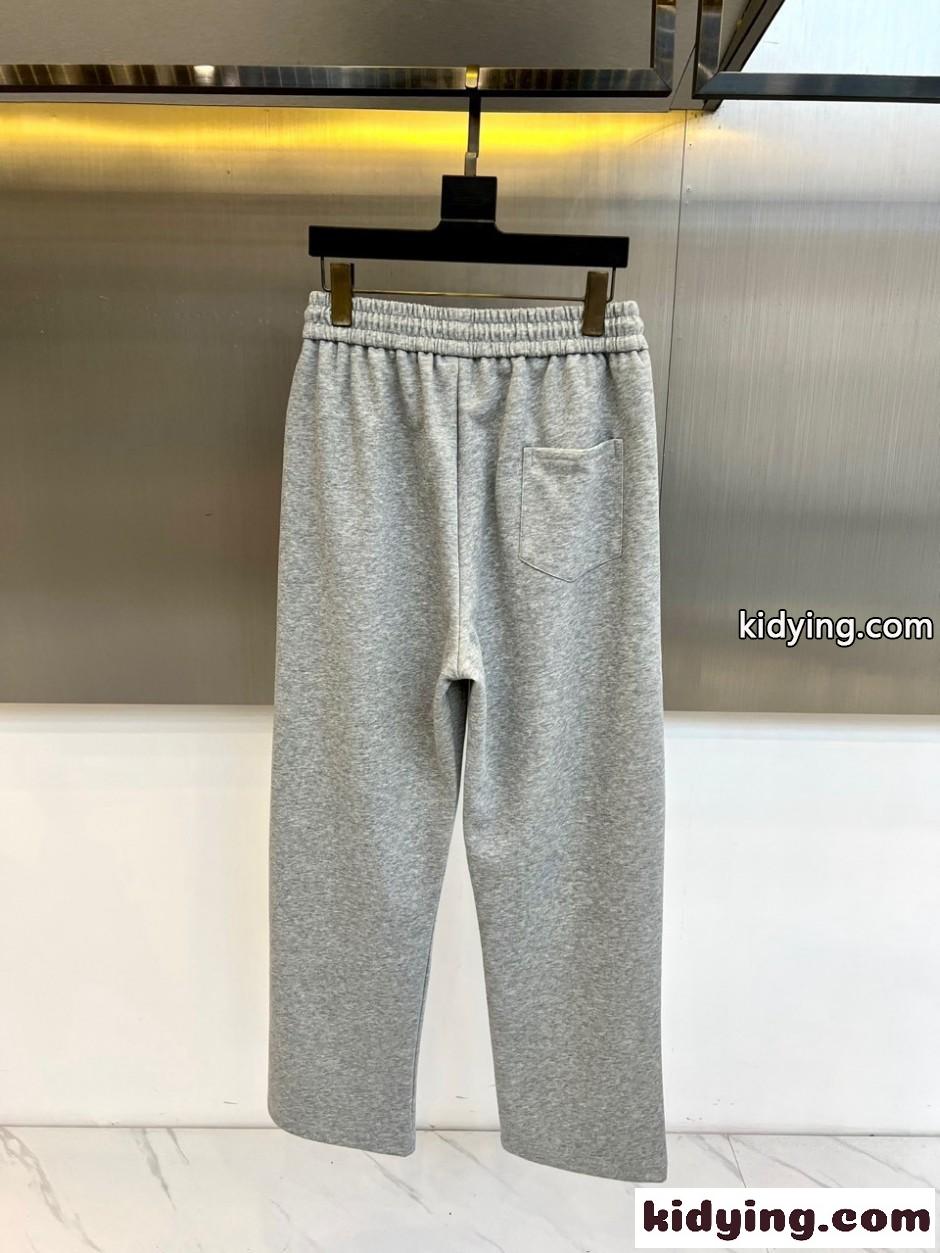モンクレール パンツ 偽物 定番 カジュアル コットン スウェットパンツ グレー-4