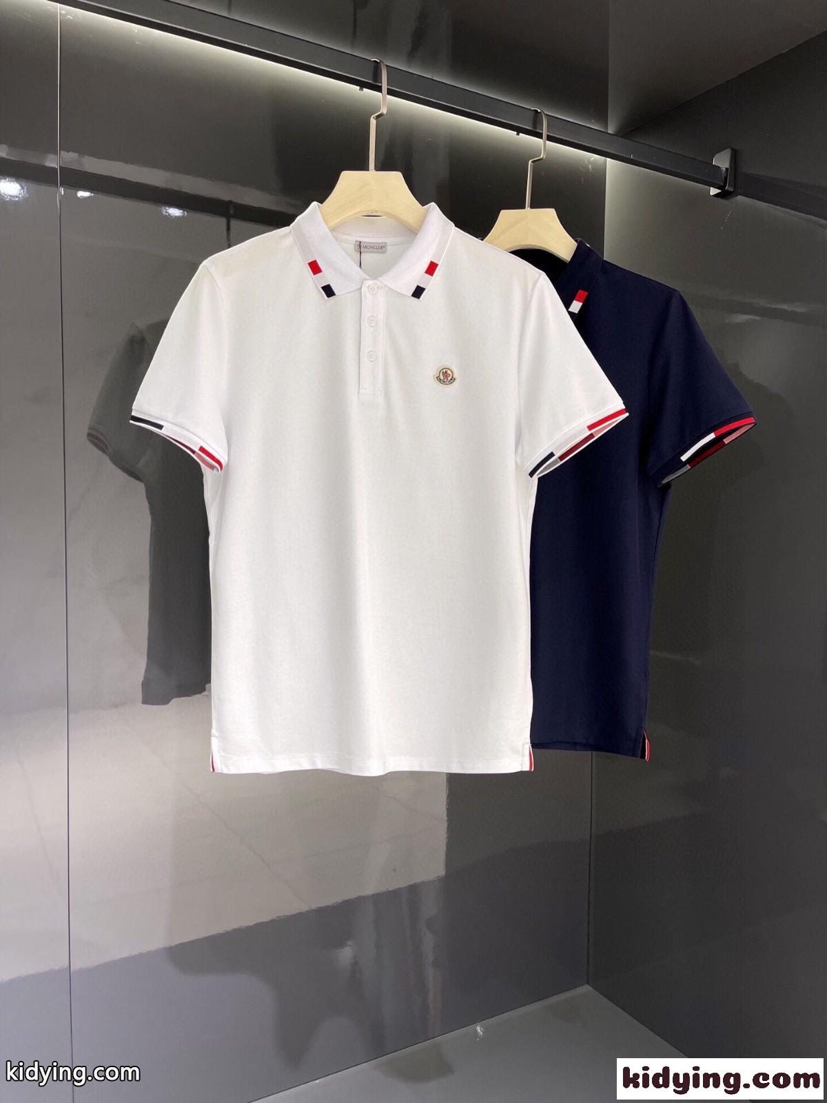 モンクレール tシャツ コピー カジュアル ビジネス おしゃれ 定番 ロゴ コットン ポロシャツ 半袖-0
