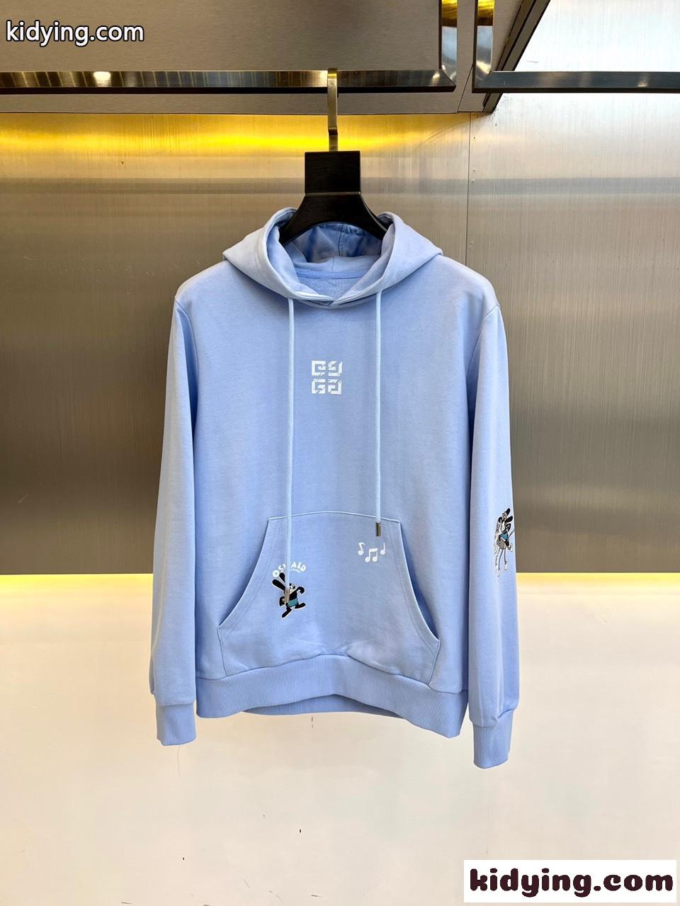 Disney x Givenchy コットン フーディー ジバンシィ パーカー コピー ブルー-0