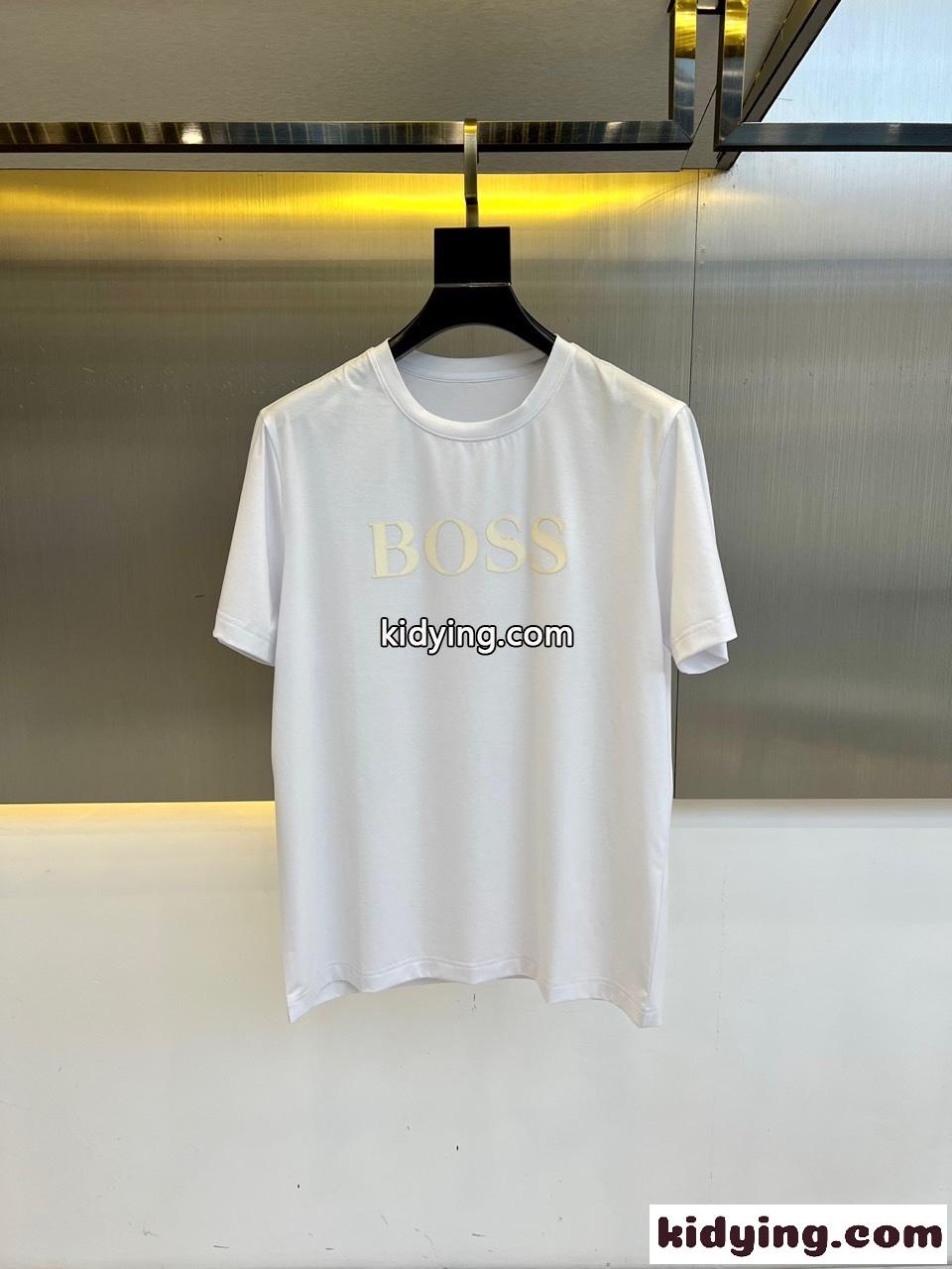 シンプル ロゴパッチ 半袖Tシャツ ヒューゴ・ボス Tシャツ 偽物 ホワイト-0