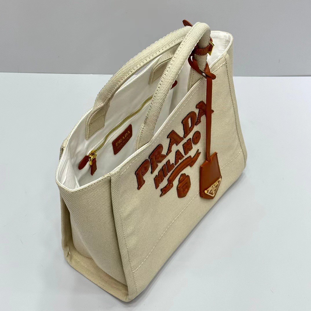 カジュアル プラダ バッグ コピー レディース キャンバス トートバッグ-3