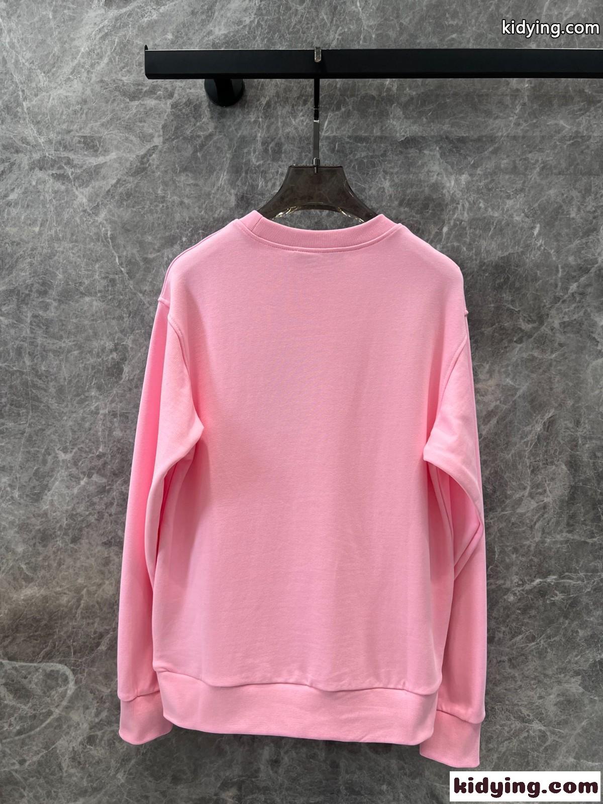 合わせやすい 可愛い プリント グッチ Tシャツ コピー スウェットシャツ ピンク-1