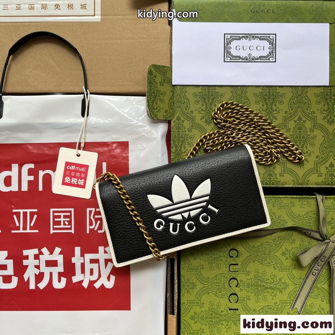 adidas x Gucci ロゴ 人気 レディース グッチ バッグ コピー ウォレット チェーンバック-0