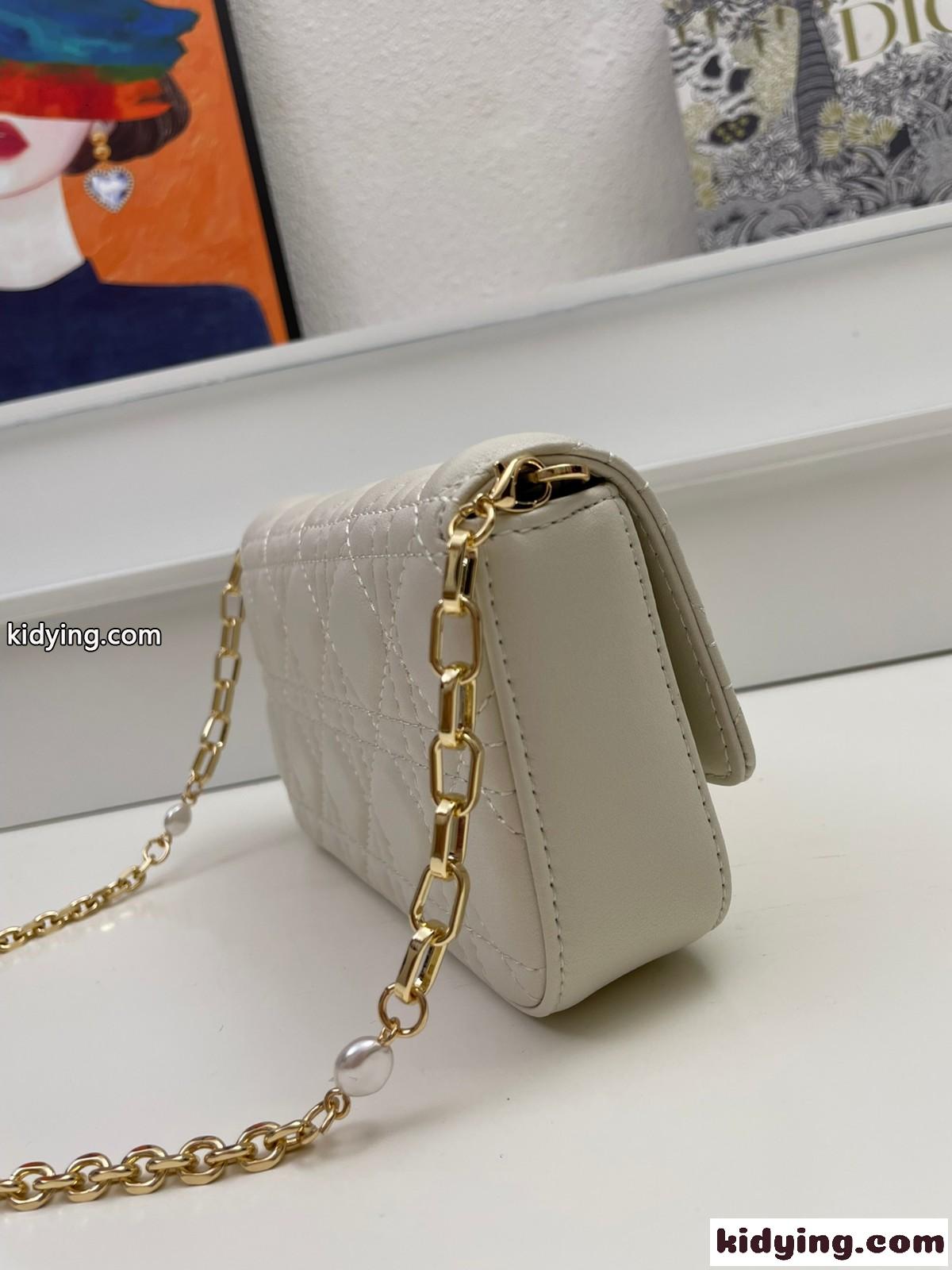 LADY DIOR フォンポーチ クリスチャン・ディオール バッグ コピー レディース チェーンバッグ ホワイト-0