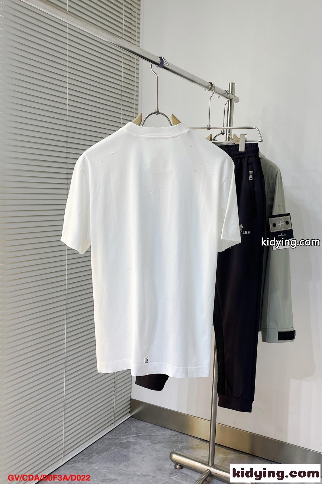 カジュアル リング プリント コットン 半袖Tシャツ ジバンシィ Tシャツ 偽物-1