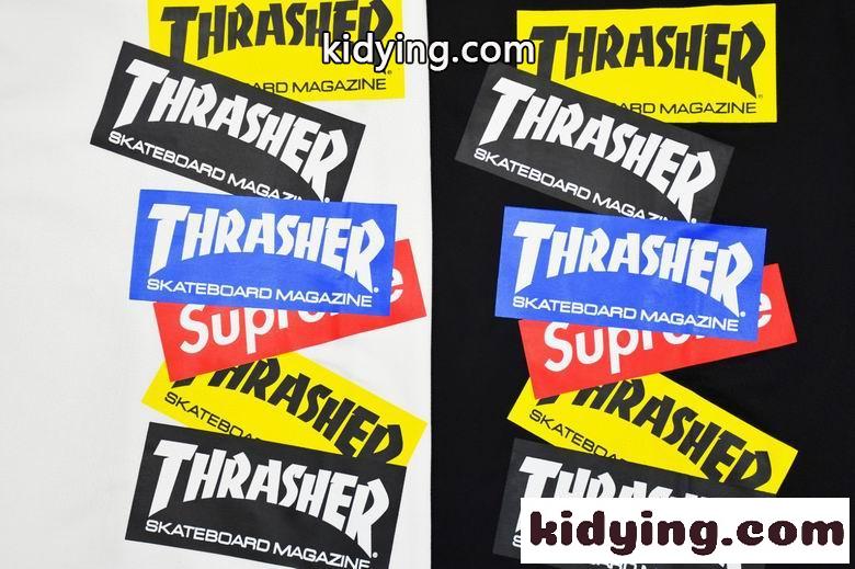 目立つ プリント クールネック プルオーバー 長袖Tシャツ シュプリーム Tシャツ コピー おしゃれ カジュアル ホワイト ブラック-3