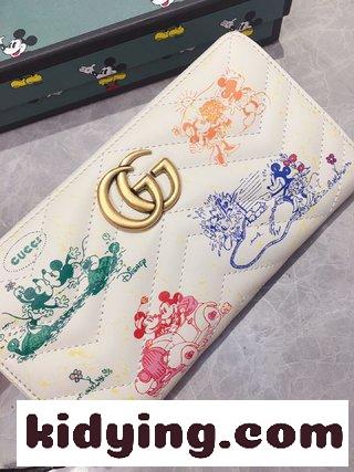 グッチ財布 イメージ Disneyディズニーの連名GG Marmontシリーズのジップウォレット，ミッキーシリーズ，可愛いアニメ少女風 コピー-0