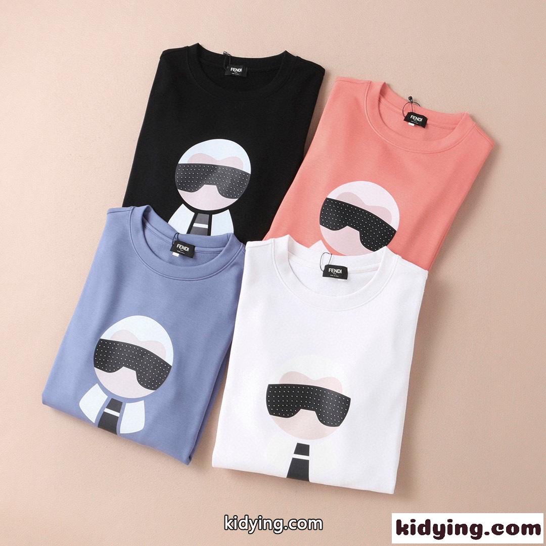 フェンディ tシャツ メンズ コピー 長袖 プリント プルオーバー 合わせやすい おしゃれ 暖かい 快適-1