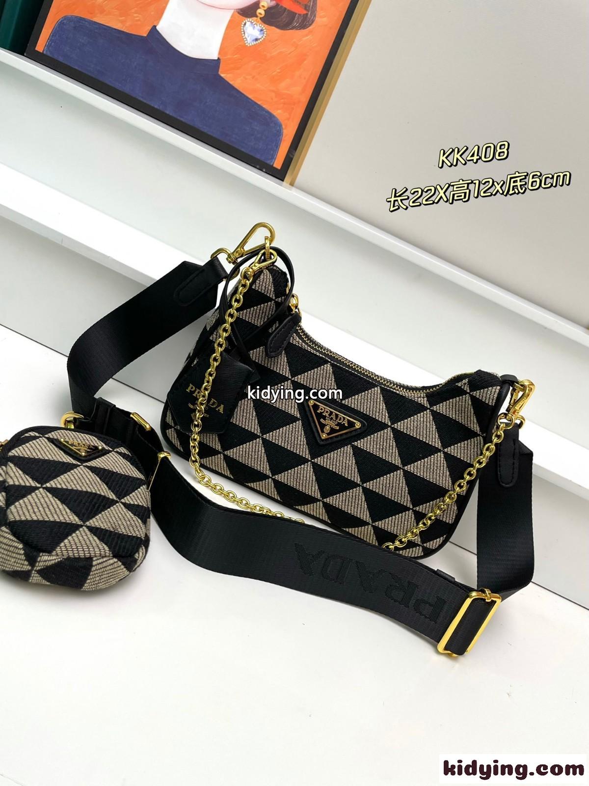 カジュアル おしゃれ シンボル プラダ バッグ コピー ホーボーバッグ-1