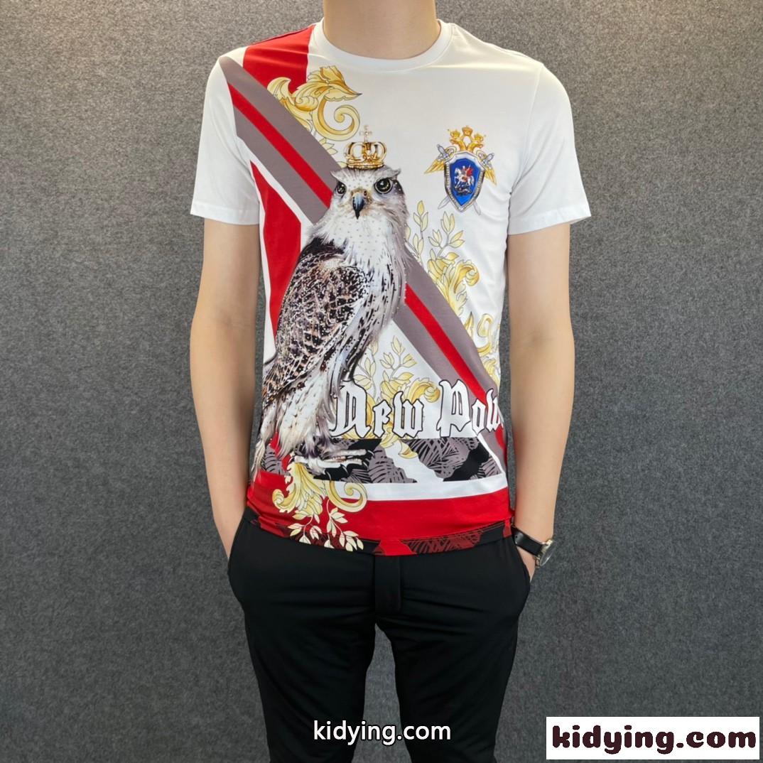 高品質 上品 通気 着心地いい 存在感アップ プリント アルマーニ tシャツ コピー 半袖 メンズ 春夏 トップス-2