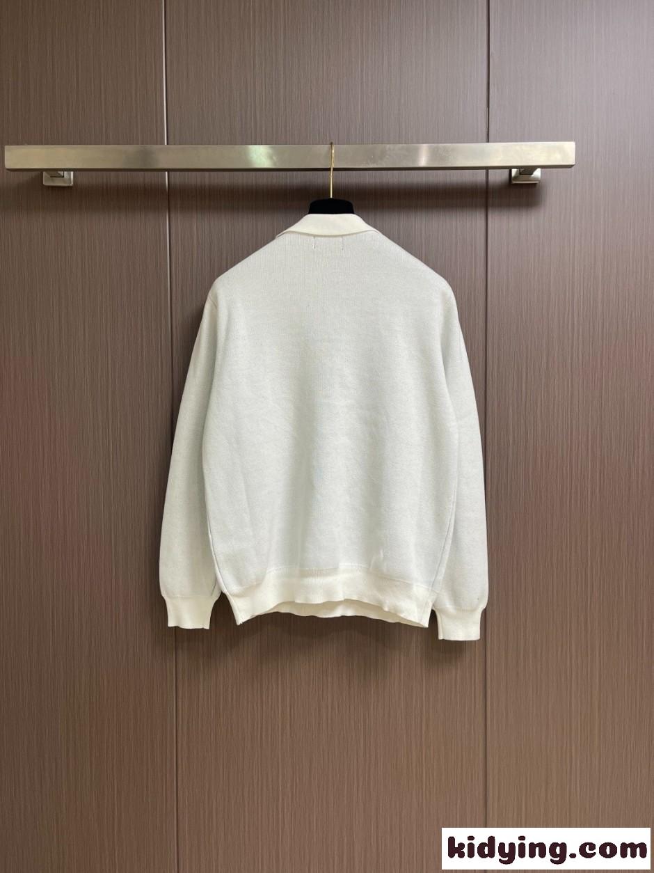 カジュアル コットンピケ 長袖ポロシャツ ラルフローレン Tシャツ 偽物 ホワイト-1