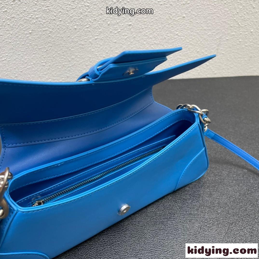 上品 おしゃれ LINDSAY スモール ショルダーバッグ バレンシアガ バック コピー チェーンバッグ ブルー-4