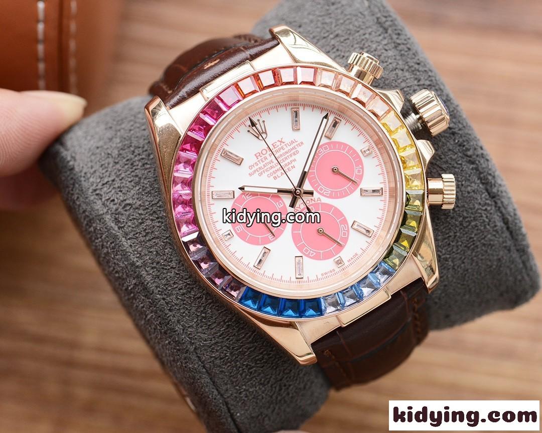 ロレックス のRolex Rainbowレインボーリングデイトナが発売 発売 Diwを風靡した ロレックス 腕時計 革コピー-2