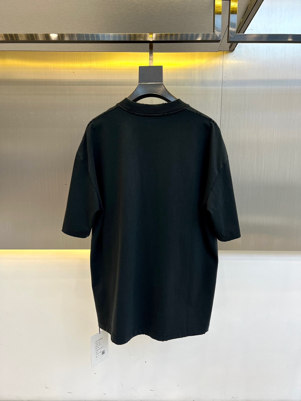 シンプル リラックス コットン 半袖Tシャツ バーバリー Tシャツ 偽物 ブラック-4