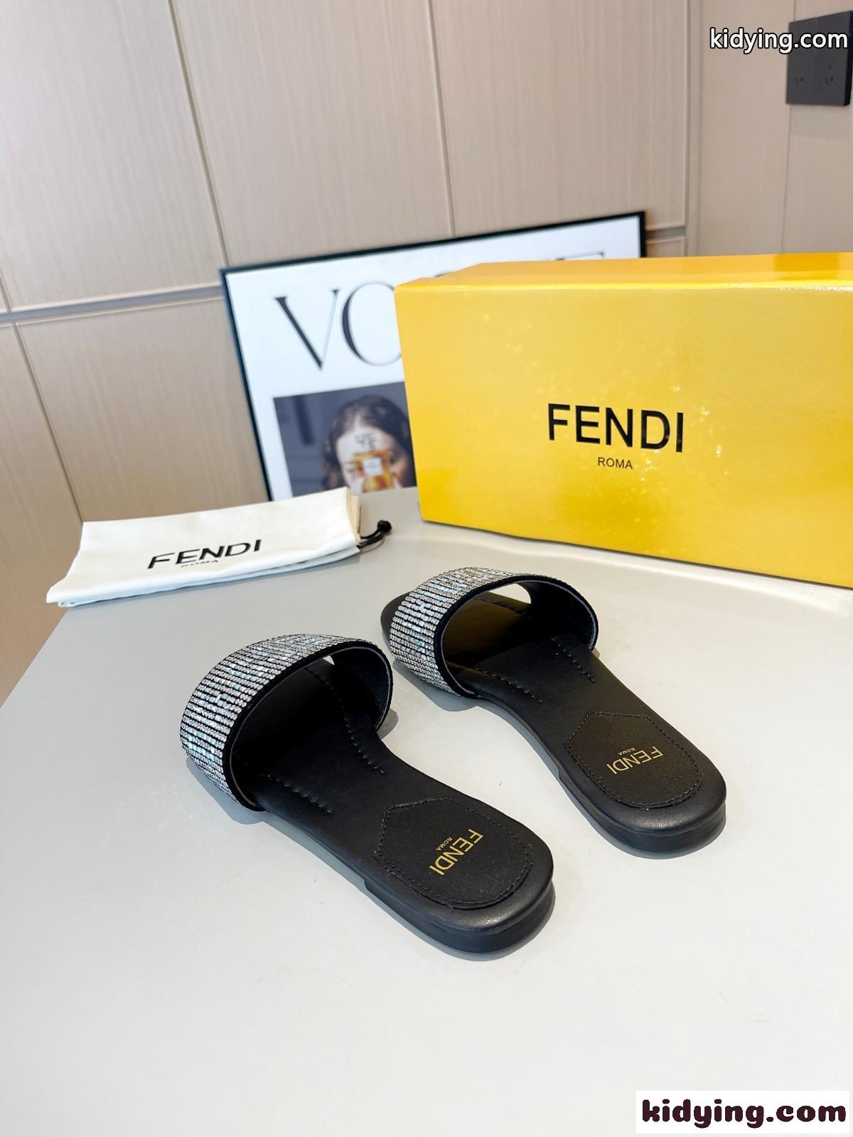 人気 春夏 ファッション フェンディ サンダル コピー レディース スライド-0