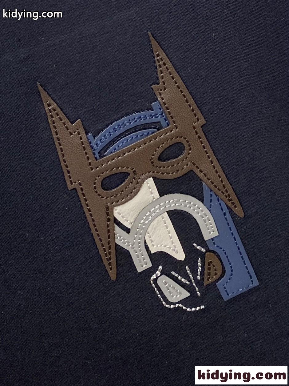 カジュアル レザーパッチ 半袖Tシャツ エルメス Tシャツ 偽物 ネイビー-2