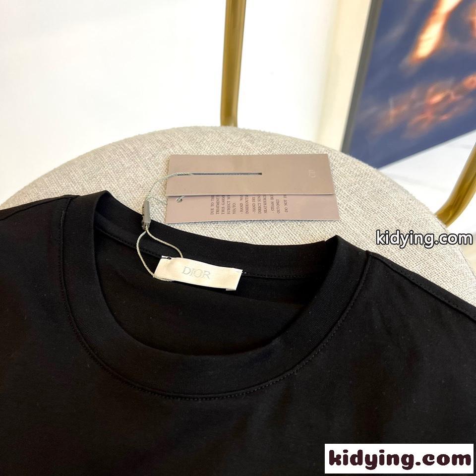 アステロディオールプリントTシャツ クリスチャン・ディオール Tシャツ コピー メンズ ブラック-1