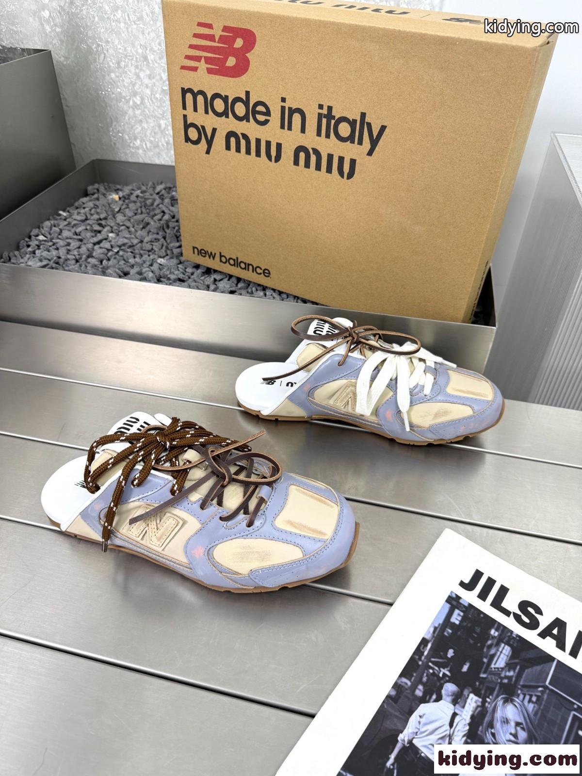 New Balance x Miu Miu 530 SL ミュールスニーカースーパーコピー パープル-2