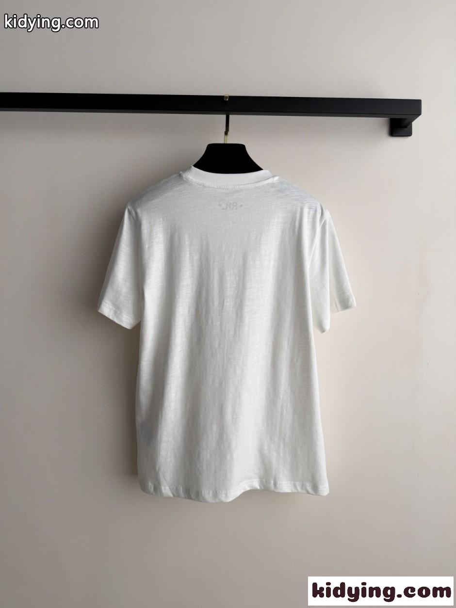 カジュアル ヴィンテージ 半袖Tシャツ ラルフローレン Tシャツ 偽物 ホワイト-0