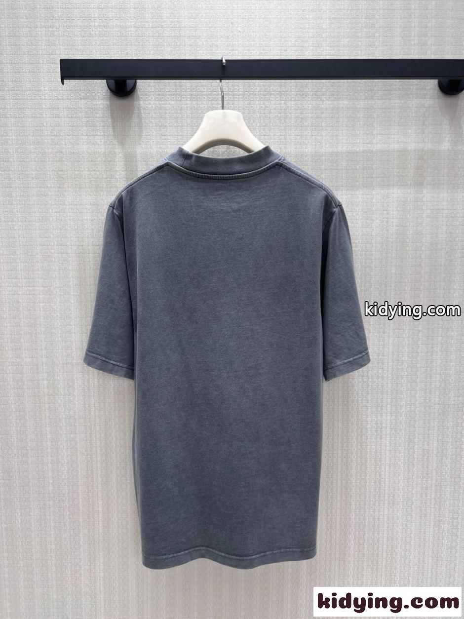 ラインストーン ピンホイール 半袖tシャツ アレキサンダーワング Tシャツ コピー グレー-1
