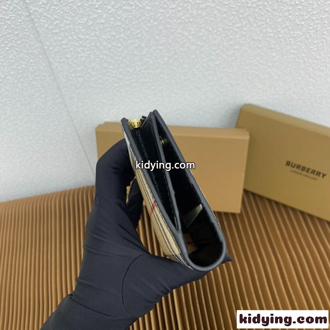 ラージ チェック バイフォールドウォレット バーバリー 財布 コピー ブラック-3