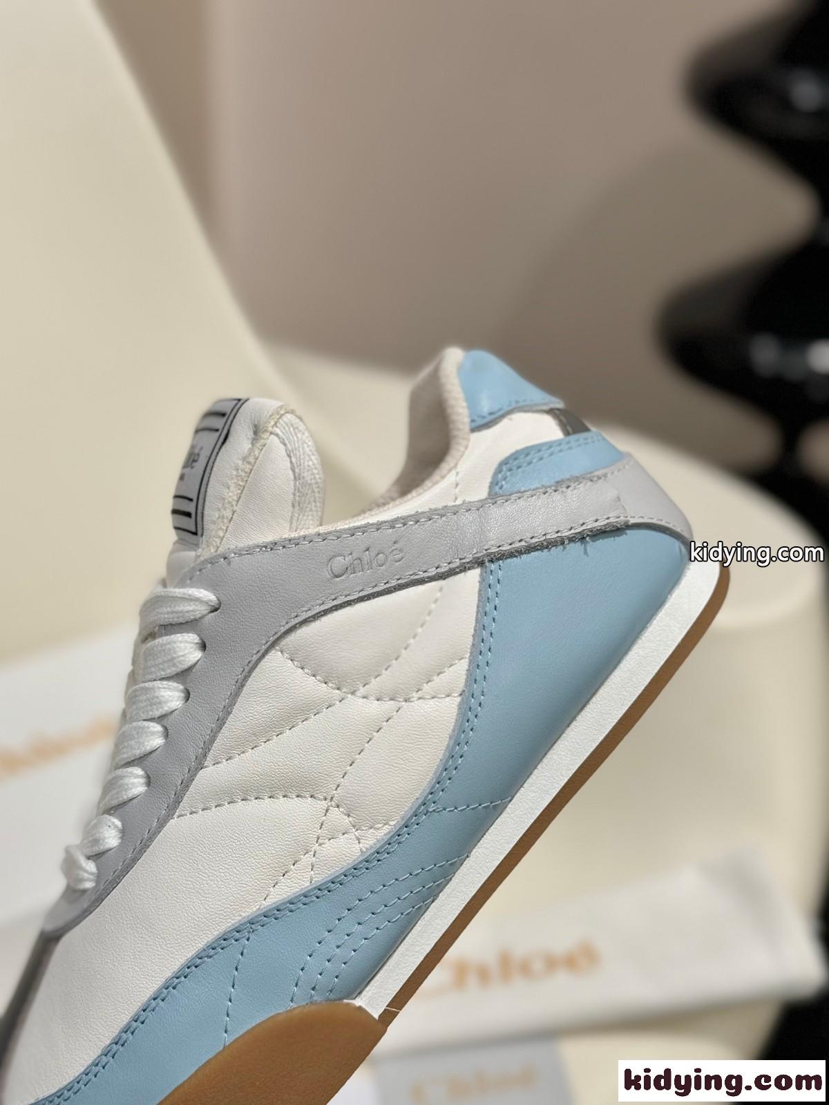 人気 おしゃれ CHLOÉ KICK スニーカー スーパーコピー レザー＆スエード-3