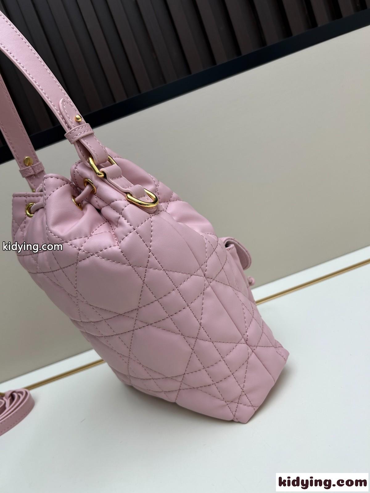 Dior Caro バケットバッグ スモール クリスチャン・ディオール バッグ コピー ピンク-2
