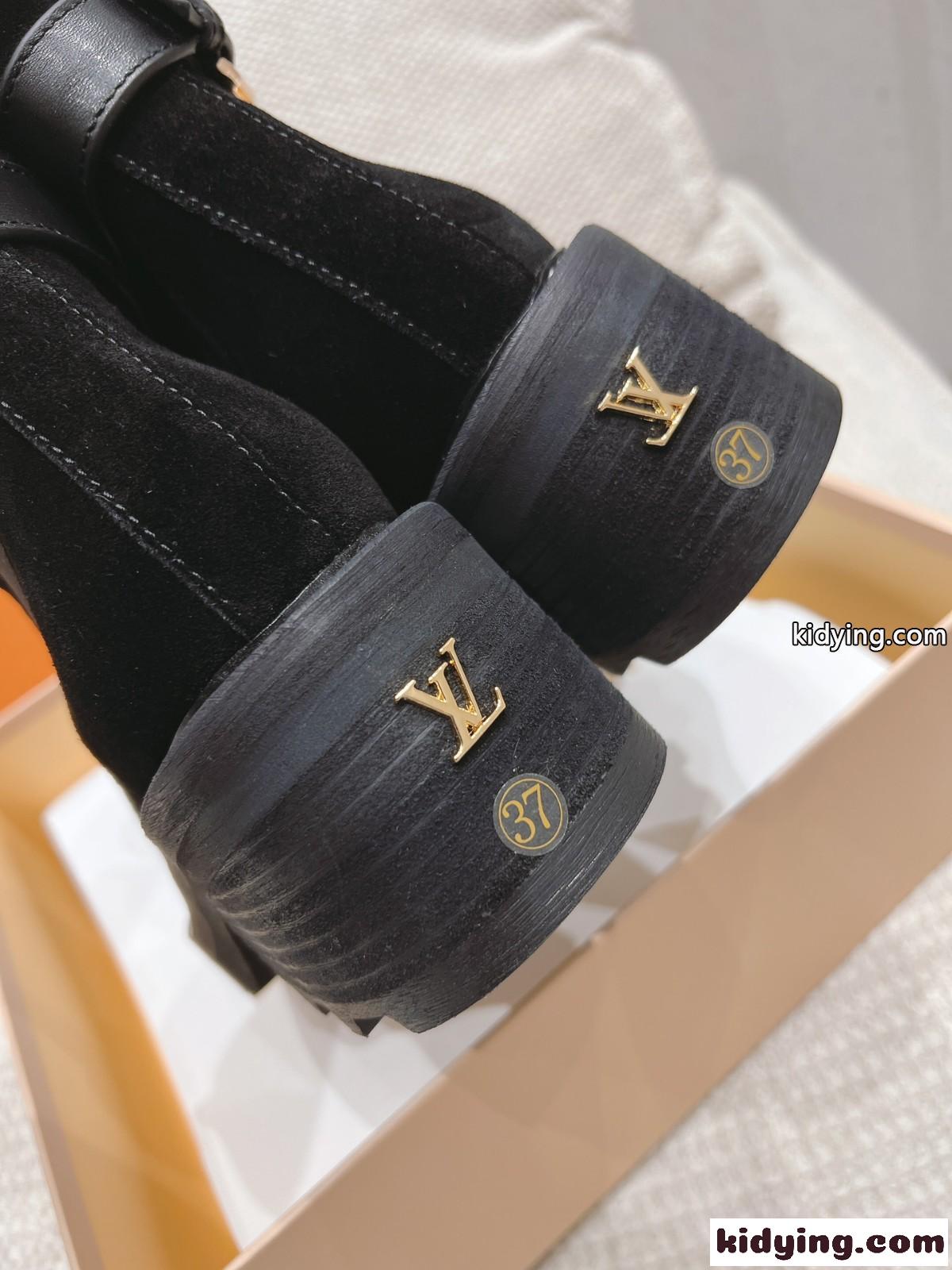 LV Beaubourg アンクルブーツ ルイヴィトン ブーツ スーパーコピー ブラック-4